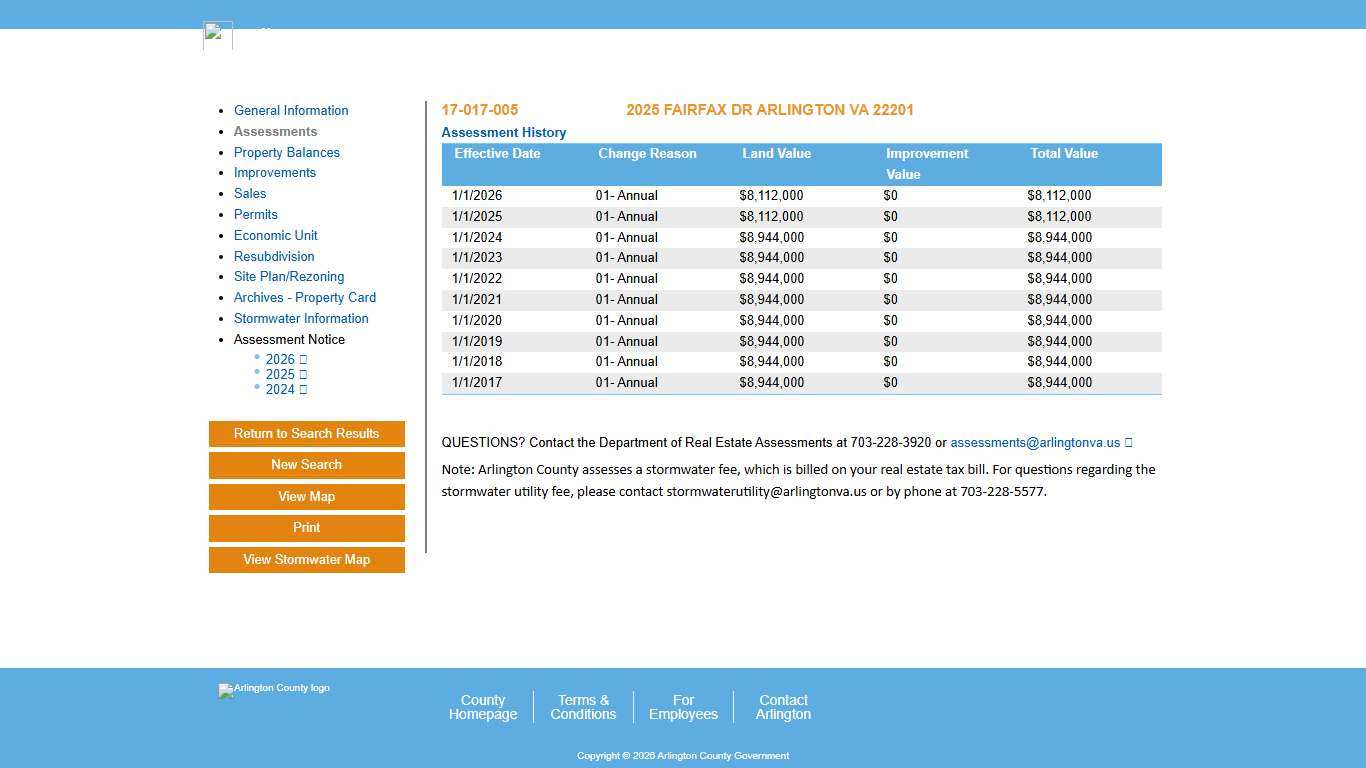 Arlington Property Search - Assessments